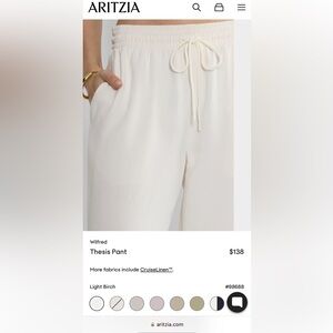 Aritzia Wilfred Thesis pants - new without tags never worn